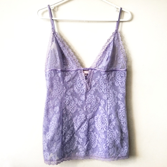 Victoria's Secret Other - Victorias Secret Purple Lace Lingerie Tank
